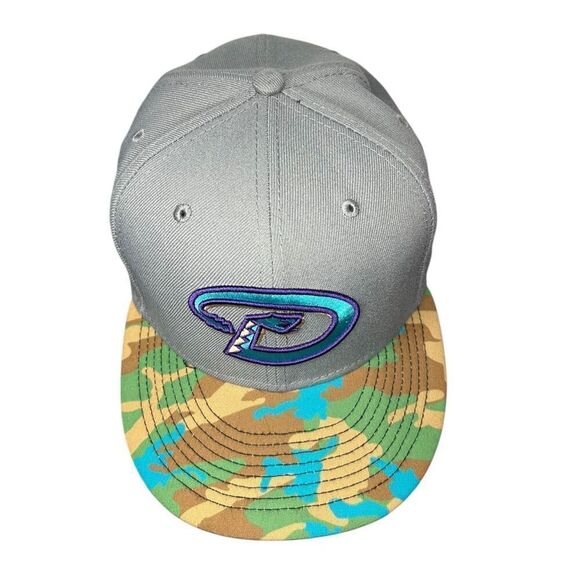 New Era Men’s 7 7/8 Arizona Diamondbacks Fitted Hat Camo 20th Anniversary NEW - Picture 3 of 9